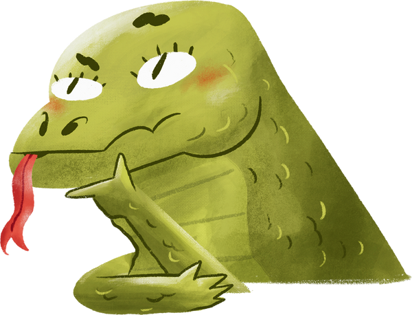 Funky Vibrant Thinking Komodo Dragon 